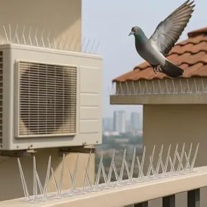 Bird spike installation on AC outdoor unit Chennai