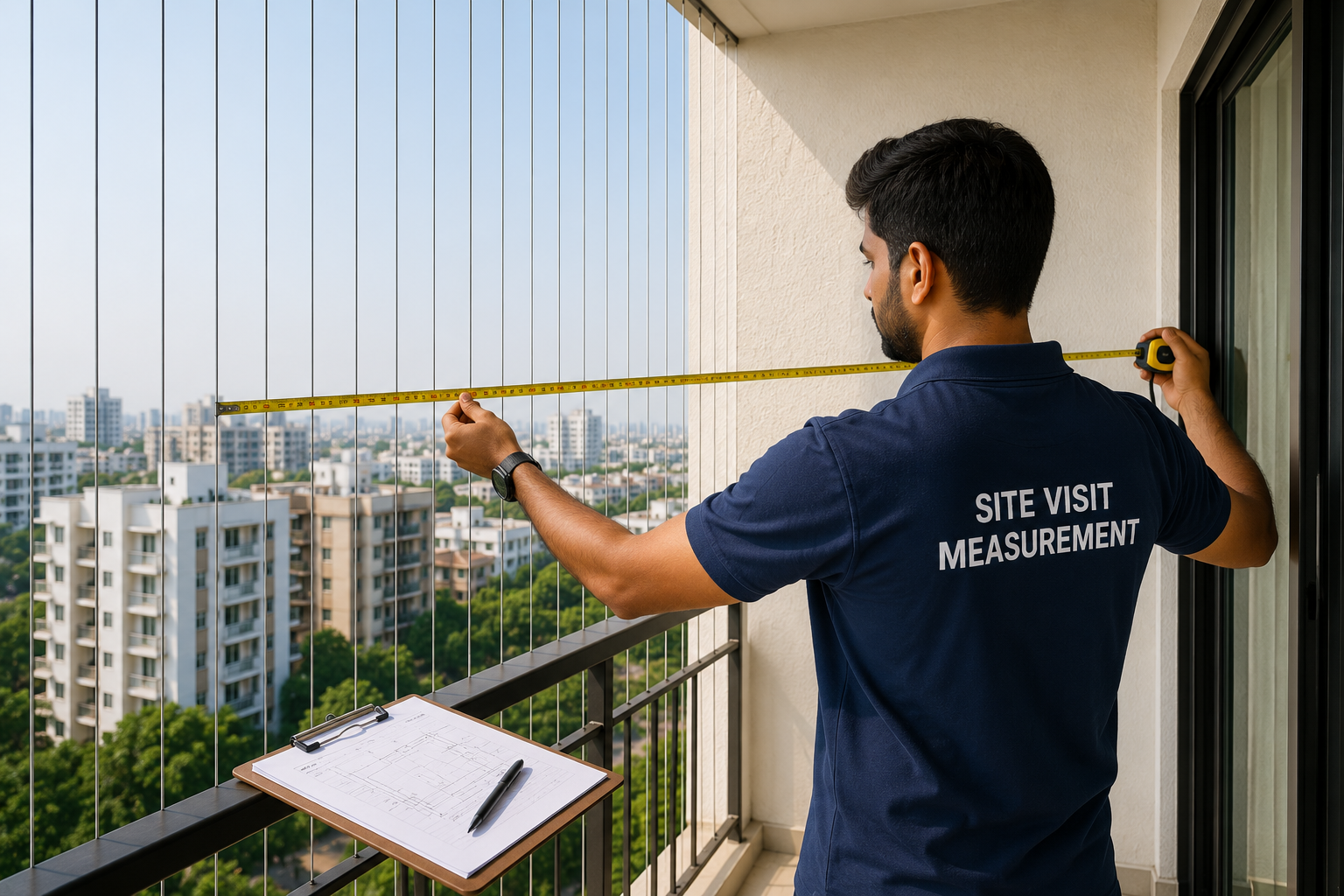 Site visit measurement invisible grills