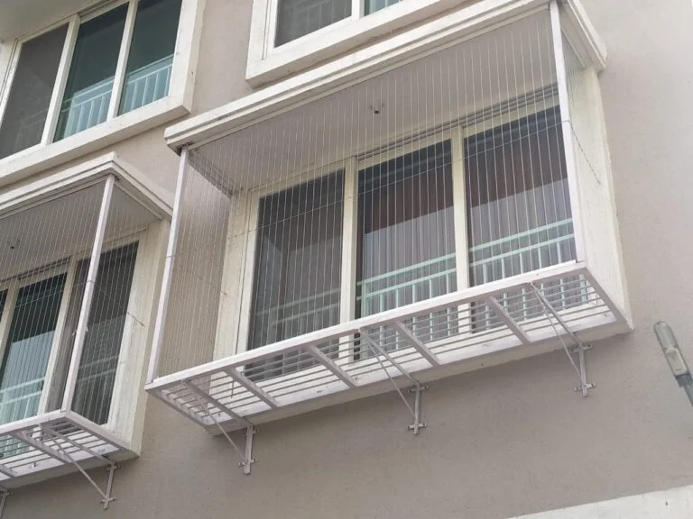 Invisible grill window installation apartment Chennai