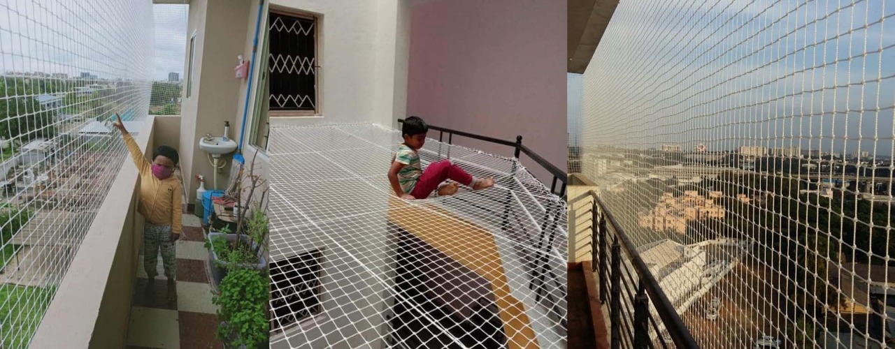 Safety net balcony child safety installation Chennai
