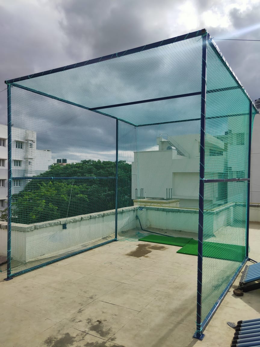 Sports net installed on home terrace