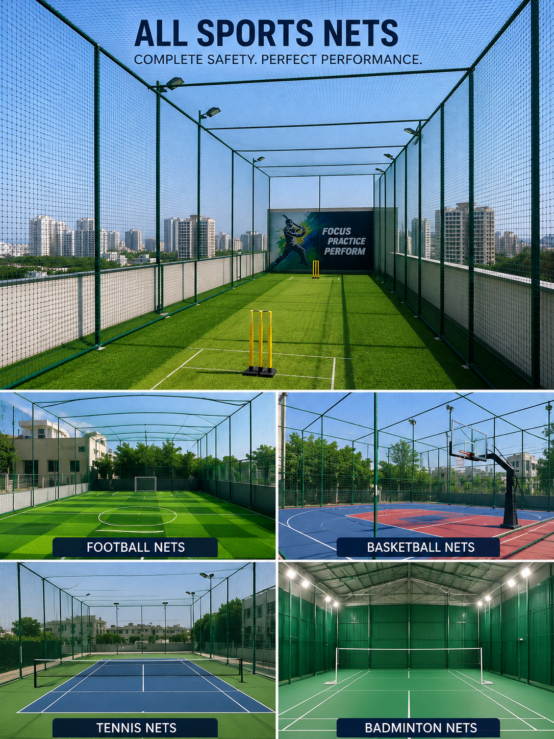 Sports net installation service by VJM